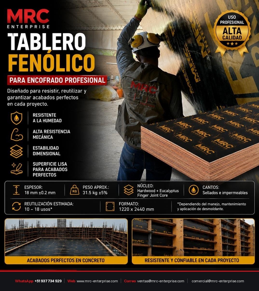 MRC Tablero Fenólico 18 mm