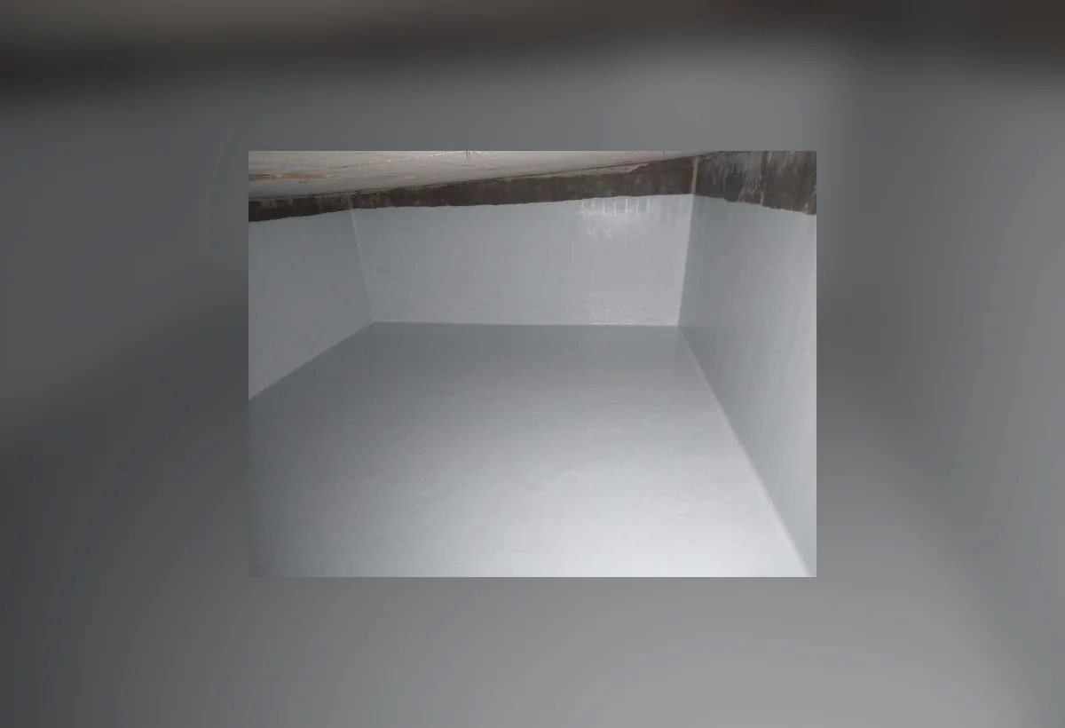 Cisterna terminada luego del tratamiento